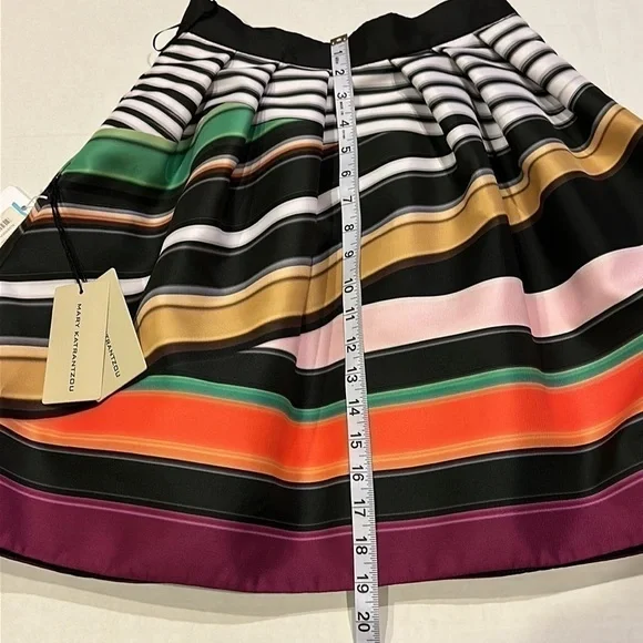 MARY KATRANTZOU Multicolor Striped A-Line Skirt - Picture 5 of 9